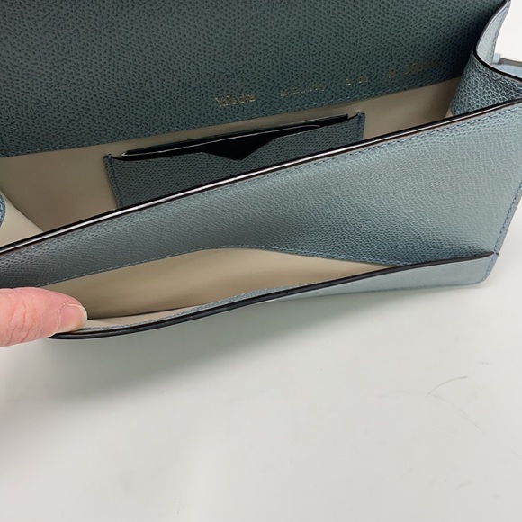 Valextra Twist crossbody bag Blue Textured Leather - Picture 15 of 16